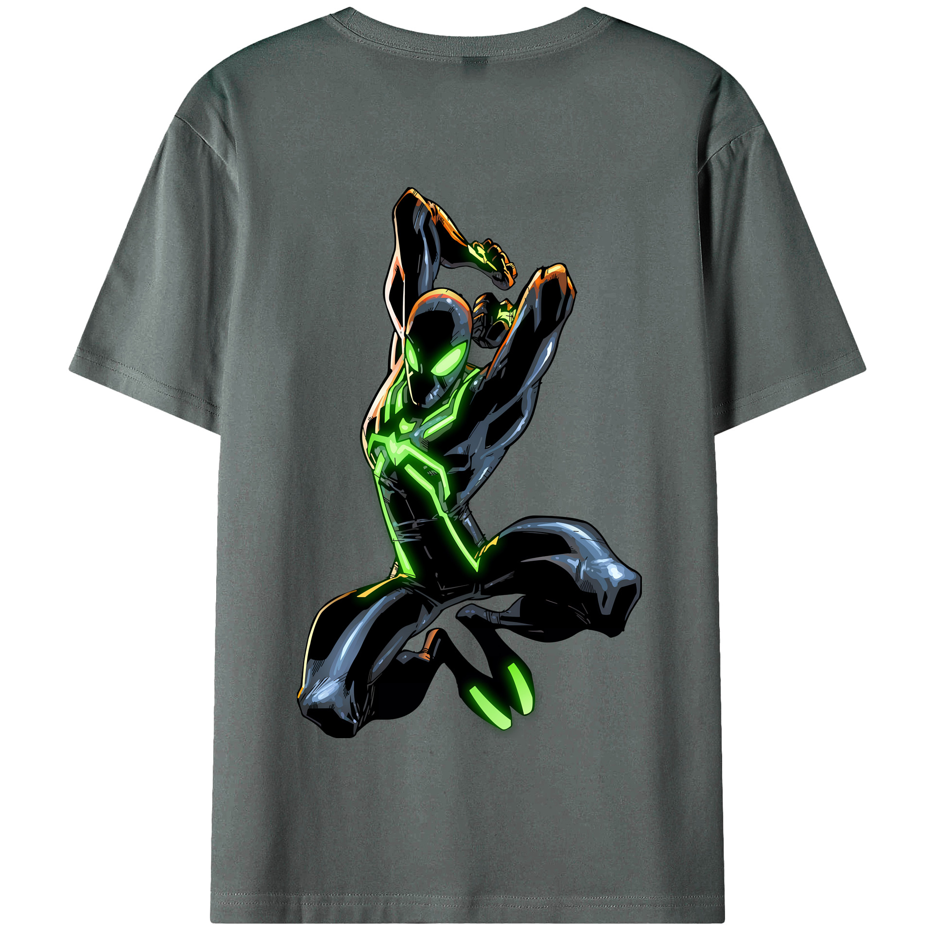 （画像用） Spider Man スパイダーマン 綿100％半袖Tシャツ（背面プリント）